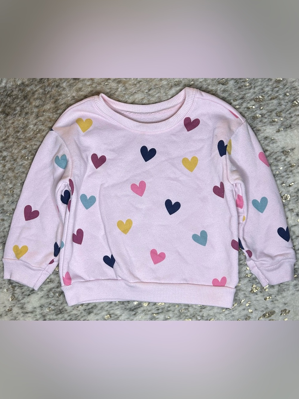 5 for‎ $25🔥Garanimals Pink Heart Print Sweatshirt Girls 24M